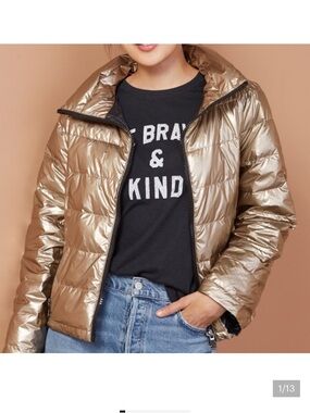 Anorak Metallic Gold Puffer Jacket